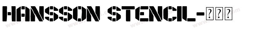 Hansson Stencil字体转换